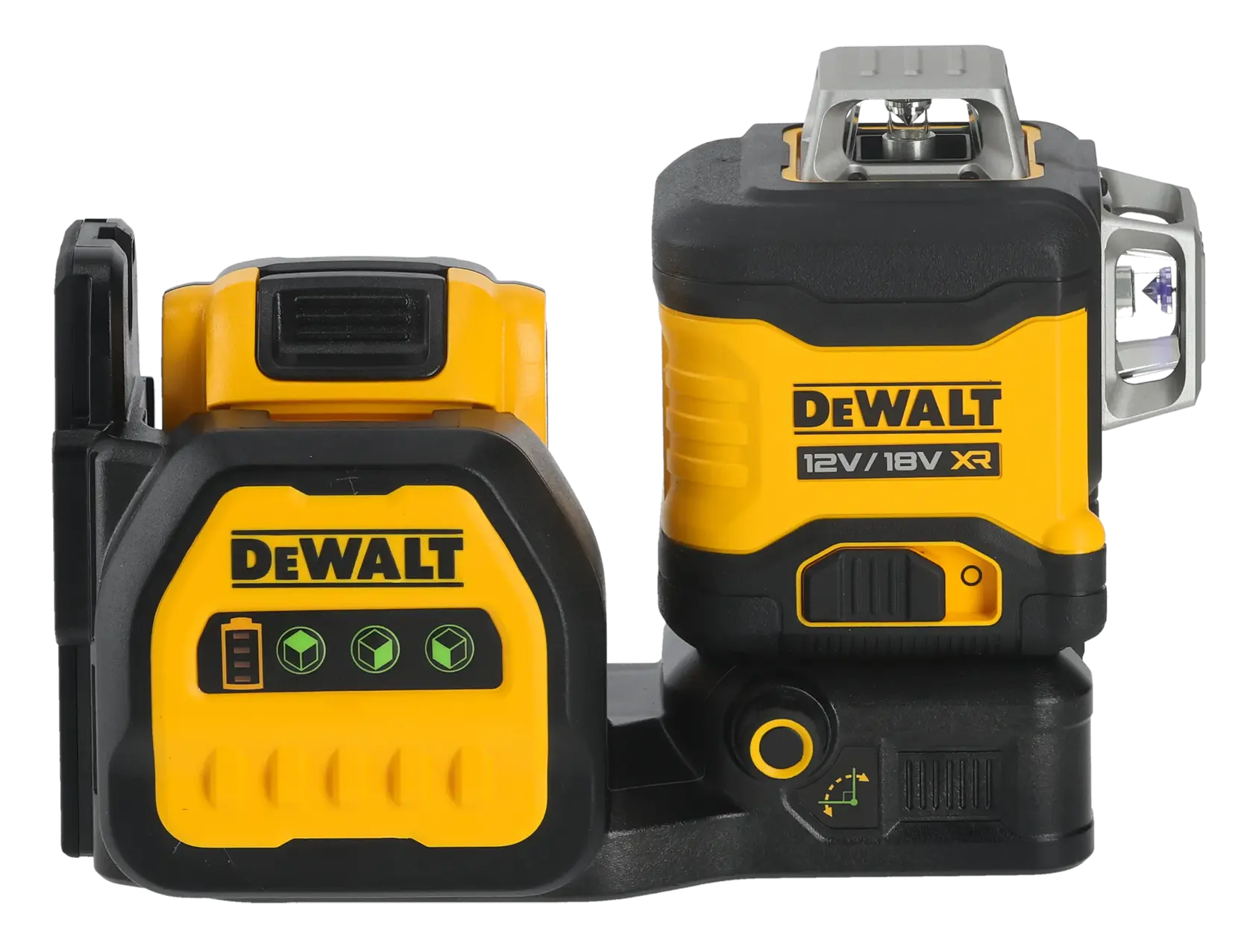 12V / 18V XR 3 X 360 vihreä ristilinjalaser - 1 X 2Ah