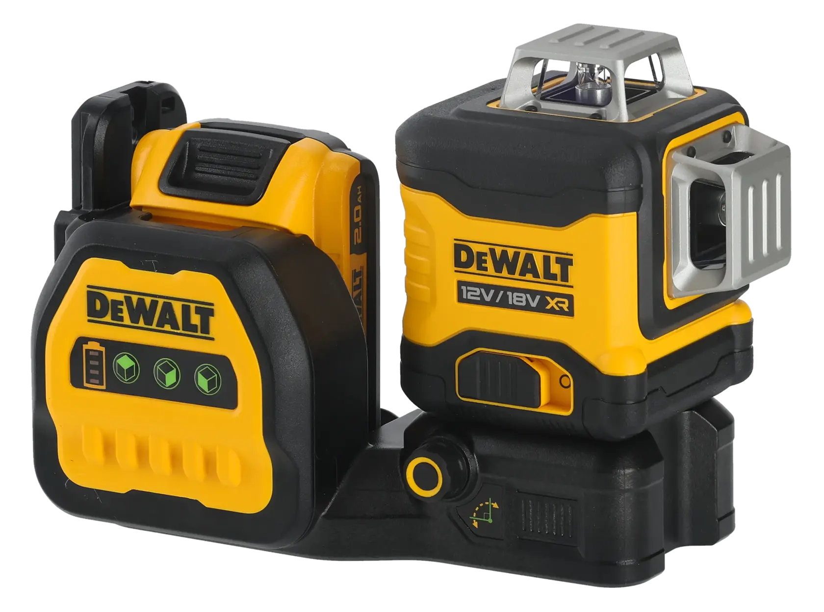 12V / 18V XR 3 X 360 vihreä ristilinjalaser - 1 X 2Ah