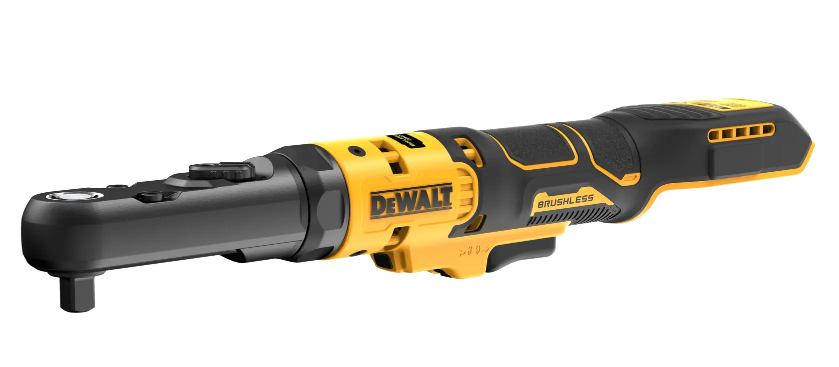 18V XR hiiliharjaton räikkäväännin 1/2" ja 3/8", runko