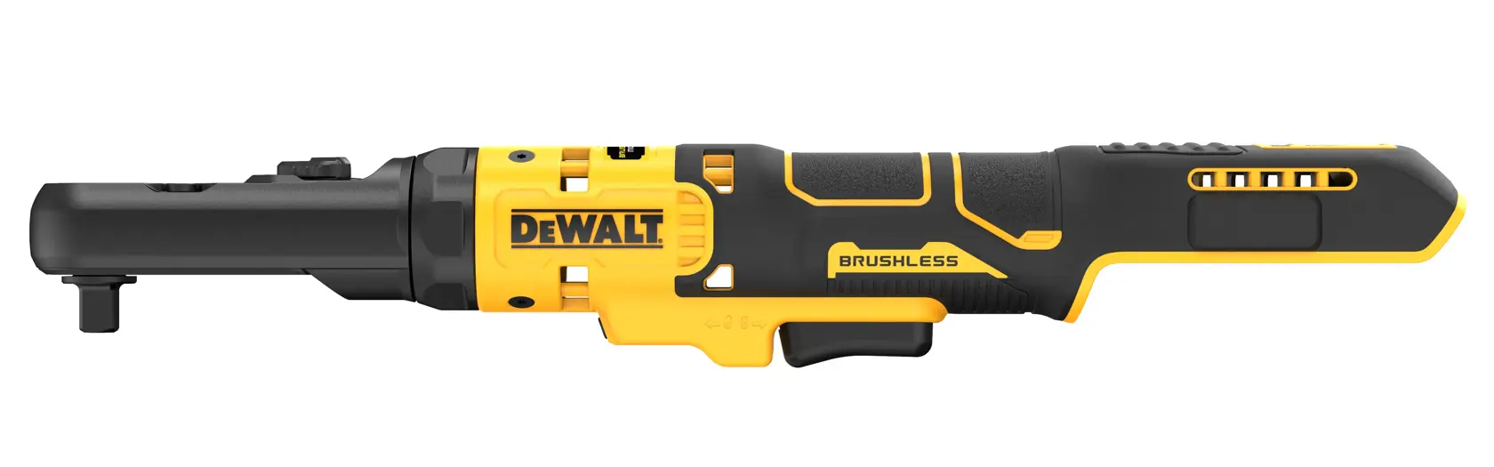 18V XR hiiliharjaton räikkäväännin 1/2" ja 3/8", runko