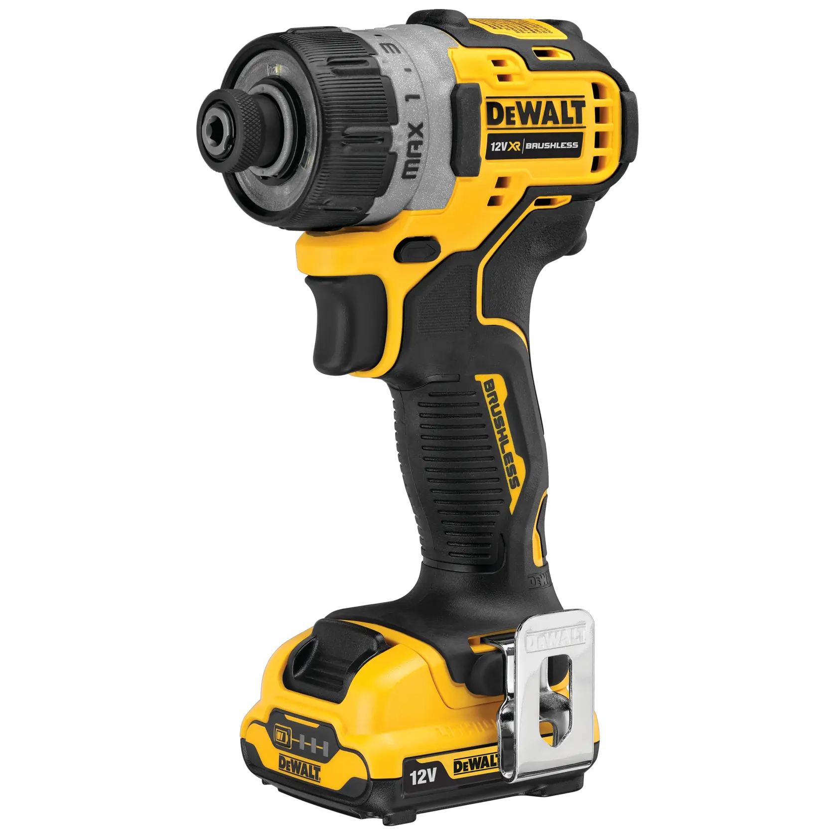12V XR hiiliharjaton Sub-Compact ruuvinväännin - 2 X 2Ah