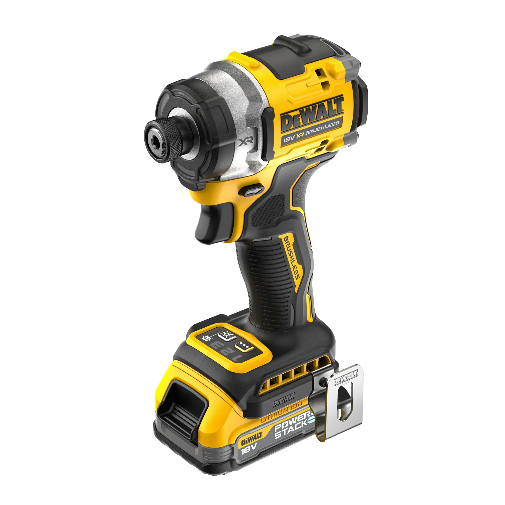 18V XR hiiliharjaton premium iskuruuvinväännin, 2 x POWERSTACK Compact -akku