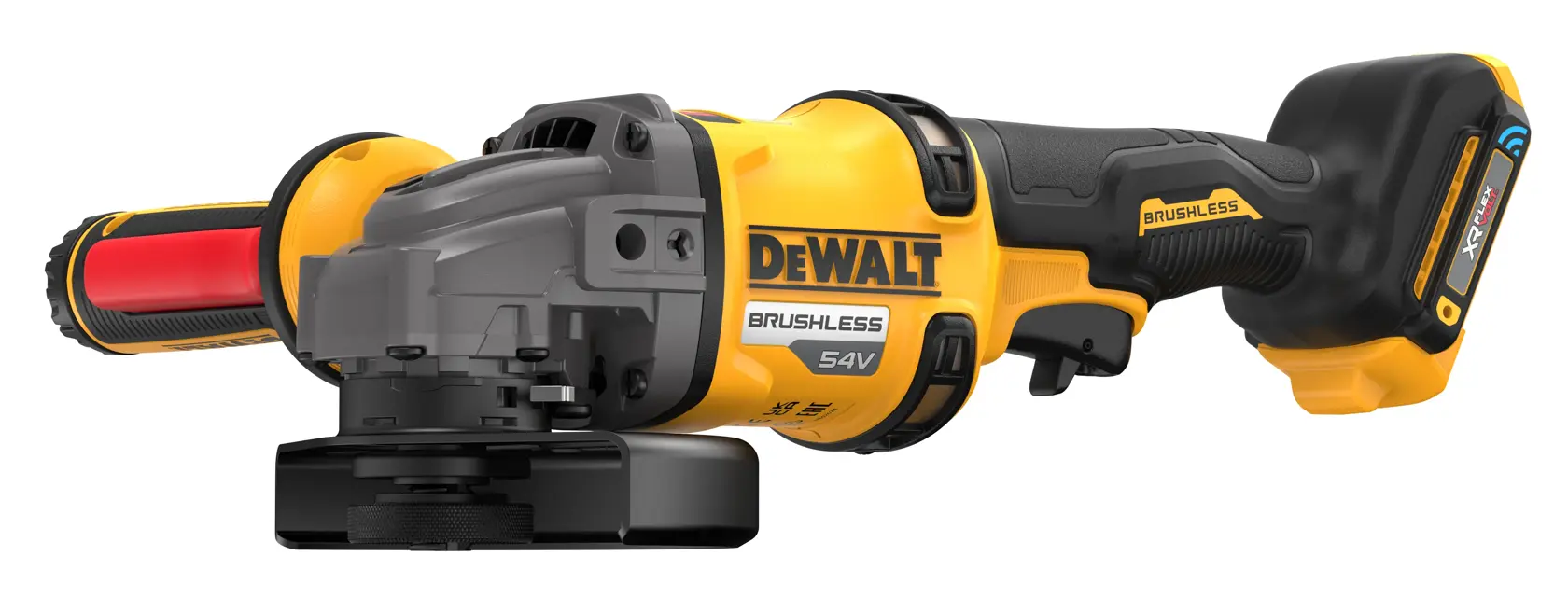 54V XR FLEXVOLT 125 mm kulmahiomakone, sivukahva turvatoiminnolla, runko
