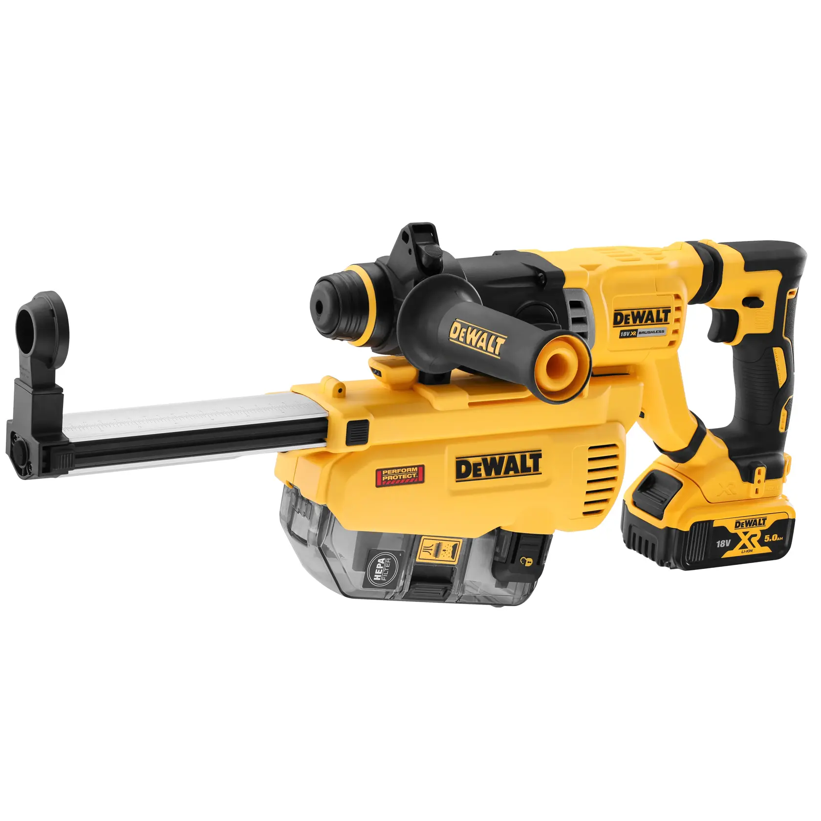 18V XR hiiliharjaton 28mm SDS-Plus poravasara - 1 X 5Ah