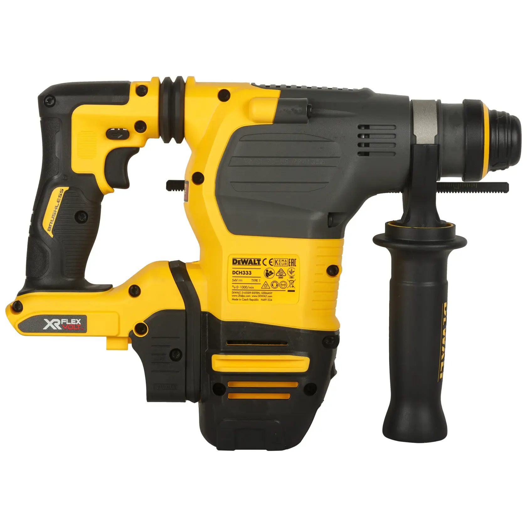 54V XR FLEXVOLT SDS+-poravasara 3-toiminen 30 mm, runko ja TSTAK