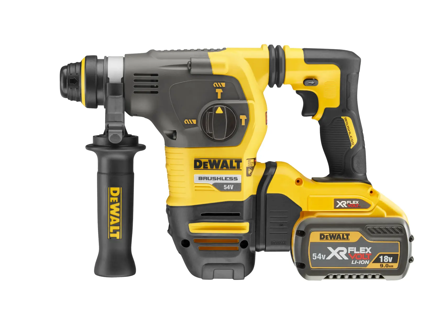 54V XR FLEXVOLT SDS+-poravasara 3-toiminen 30 mm, 2 x 9 Ah