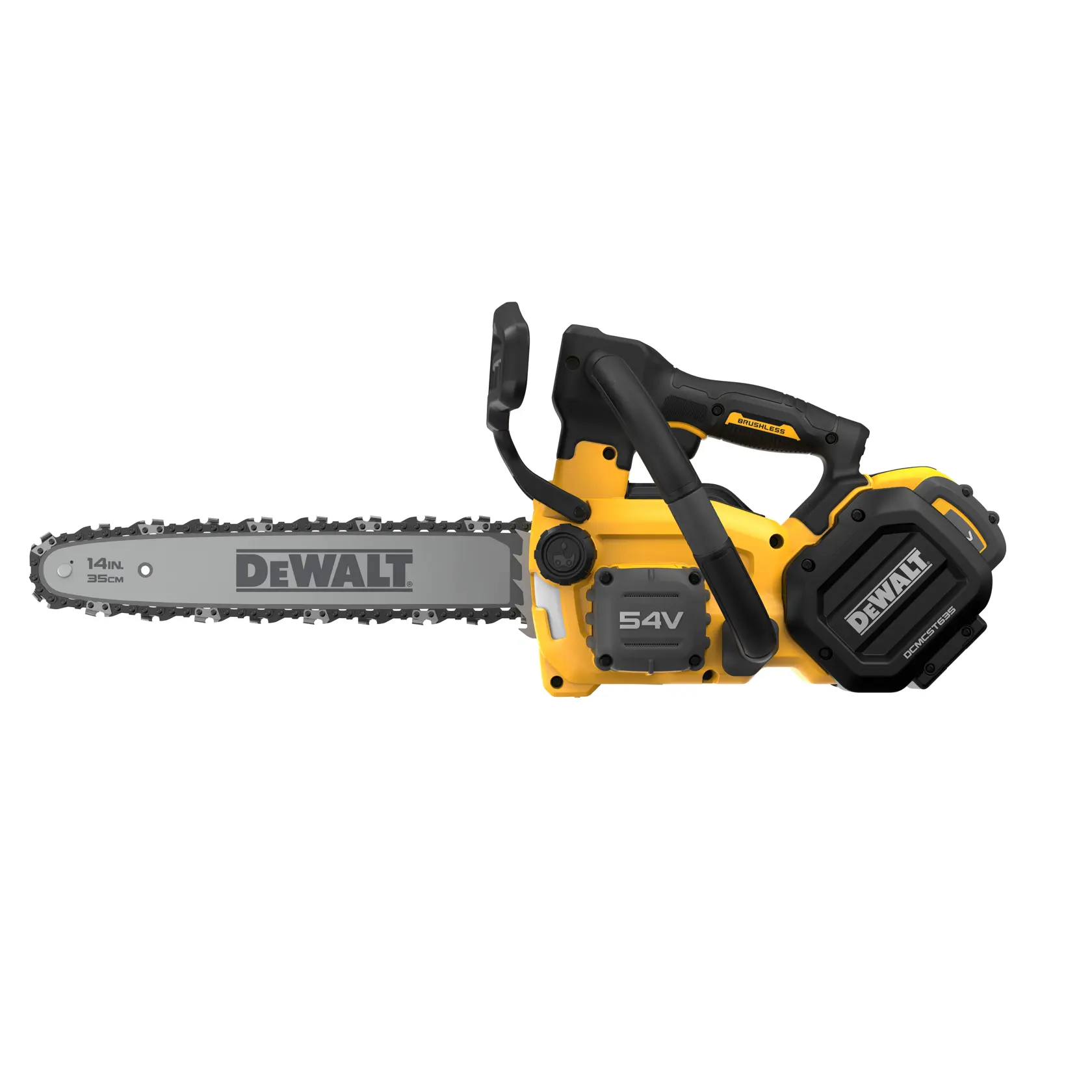 54V XR FLEXVOLT yläkahvallinen ketjusaha, 1 x 9,0 Ah