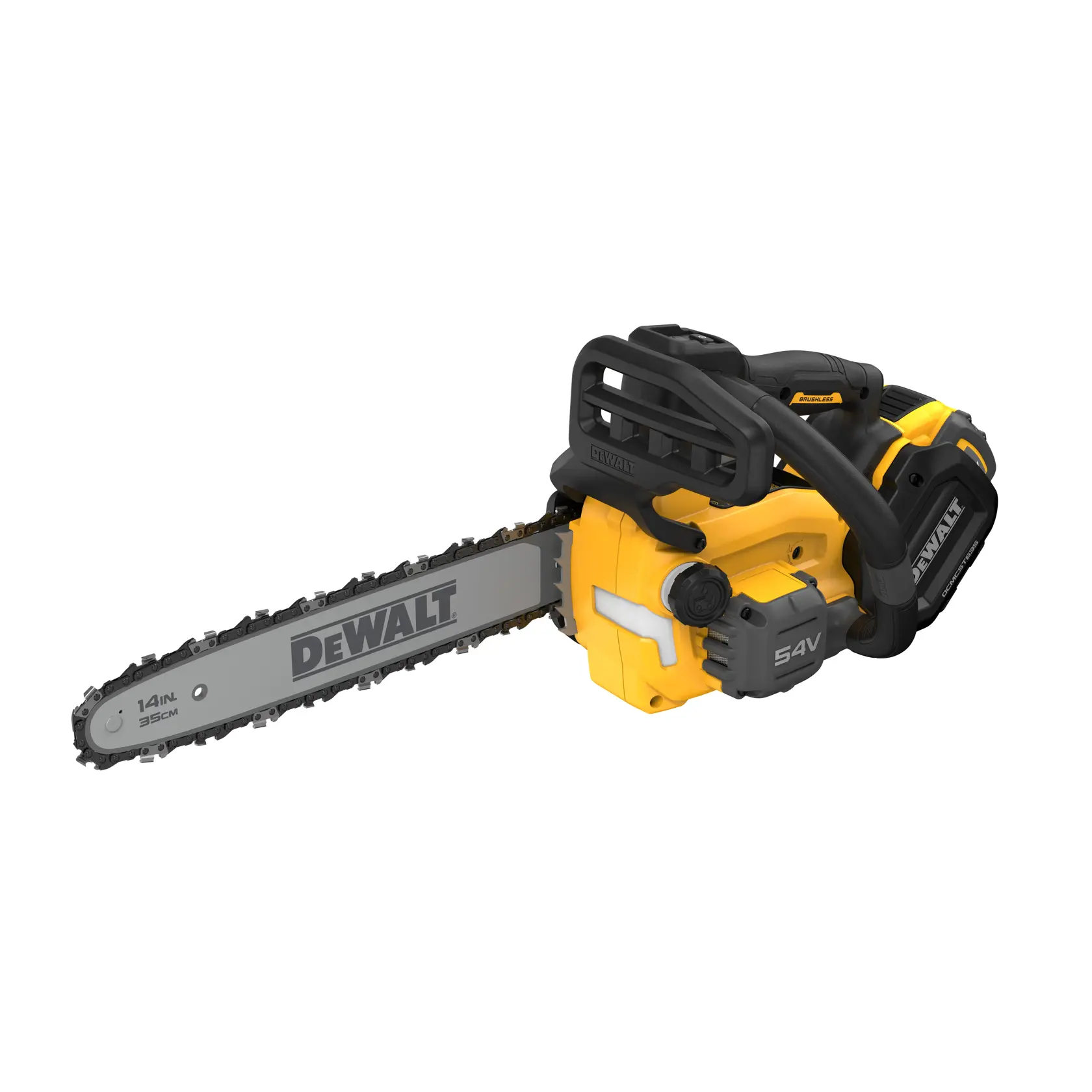 54V XR FLEXVOLT yläkahvallinen ketjusaha, 1 x 9,0 Ah