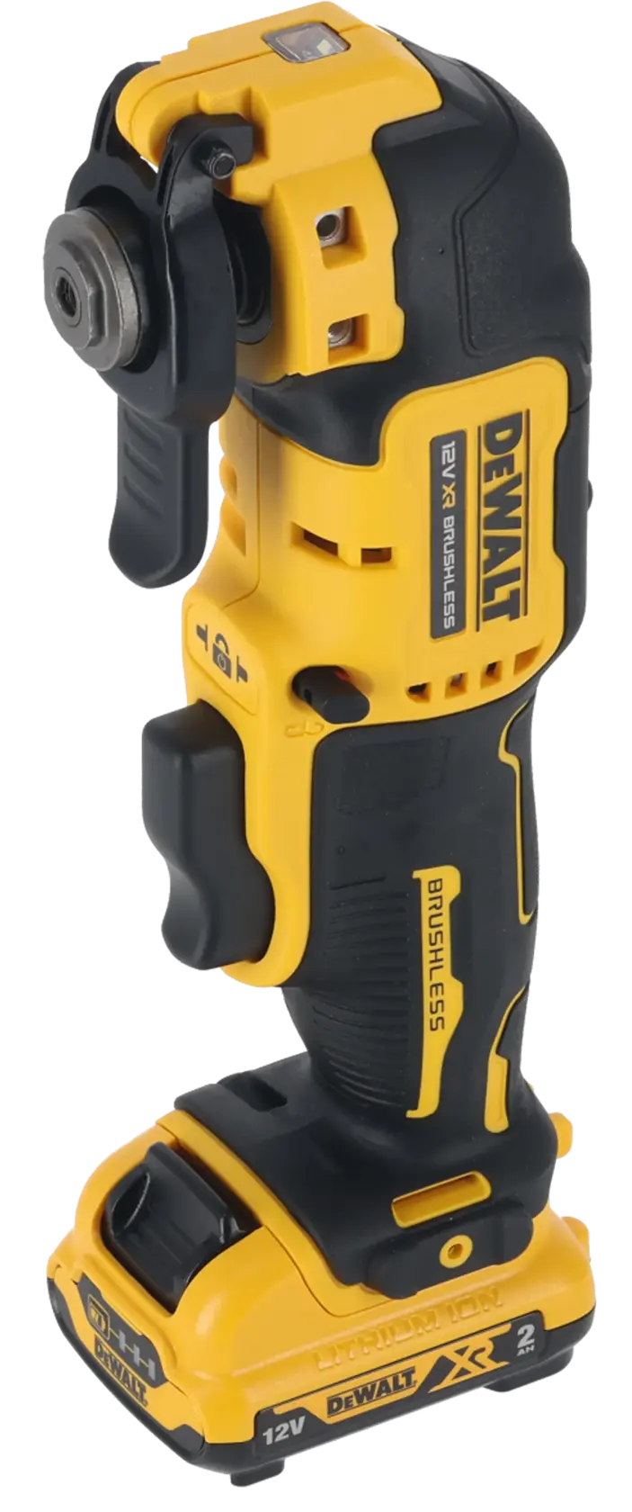 12V XR hiiliharjaton monitoimityökalu, 2 x 2 Ah