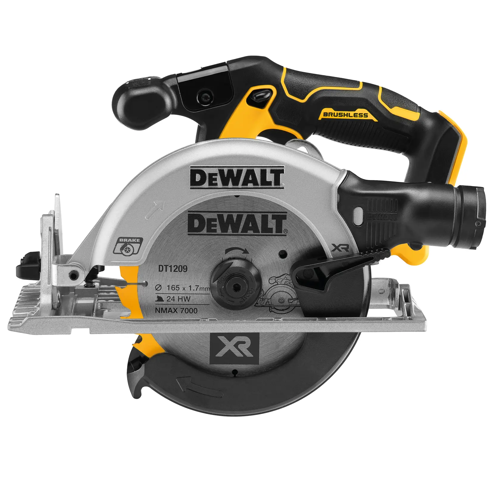 18V XR 165 mm pyörösaha, runko, TSTAK