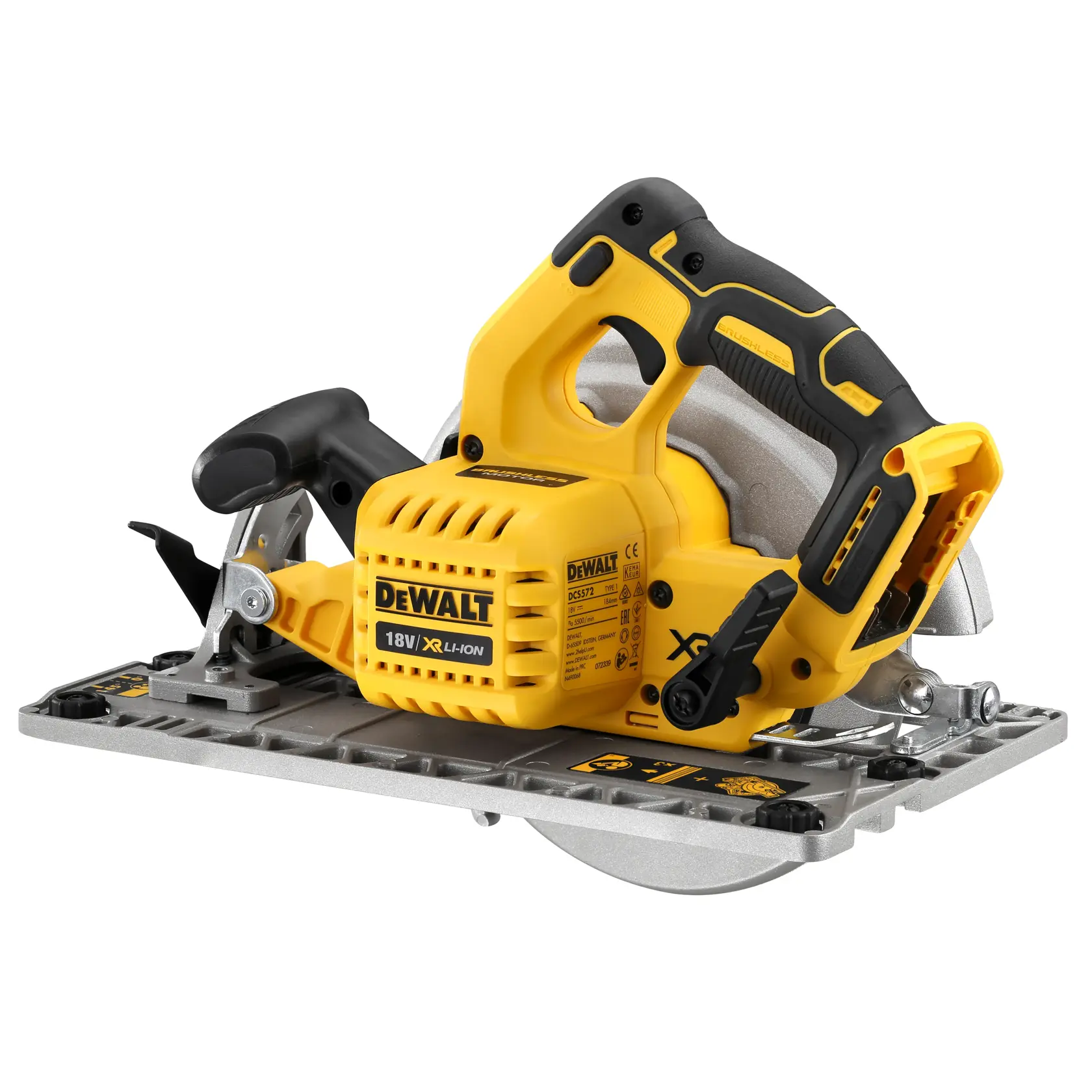 18V XR hiiliharjaton 184mm pyörösaha (sopivuus ohjainkiskoon) , runko