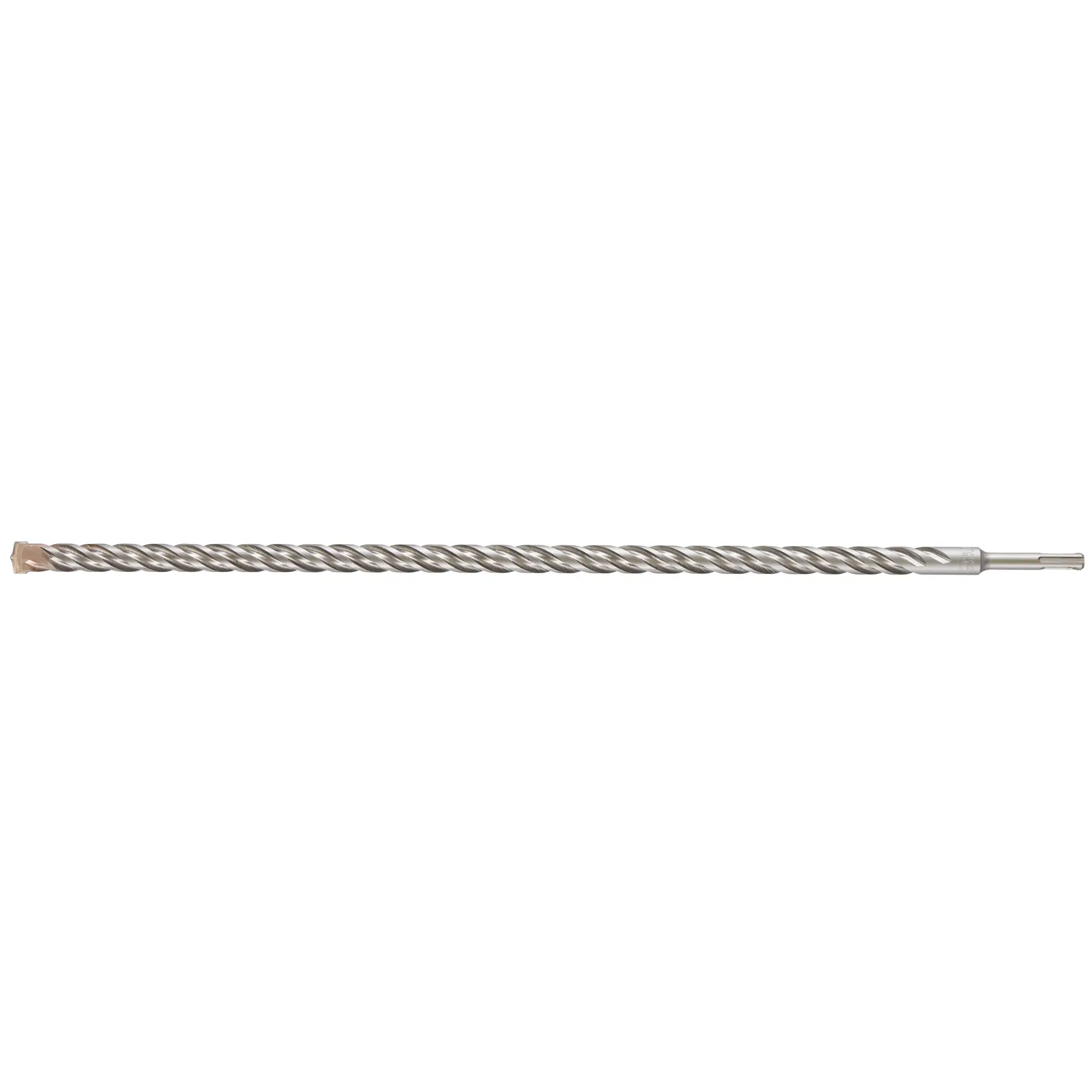 A long, metallic DEWALT drill bit with a spiral design, suitable for use with power drills.